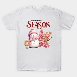 Vintage Pink Christmas Quote T-Shirt